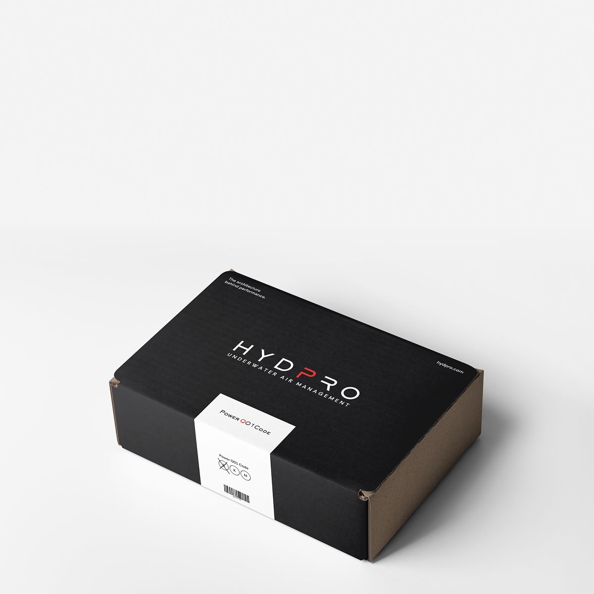 HYDPRO Power Q01 Code product box with branding and shipping label