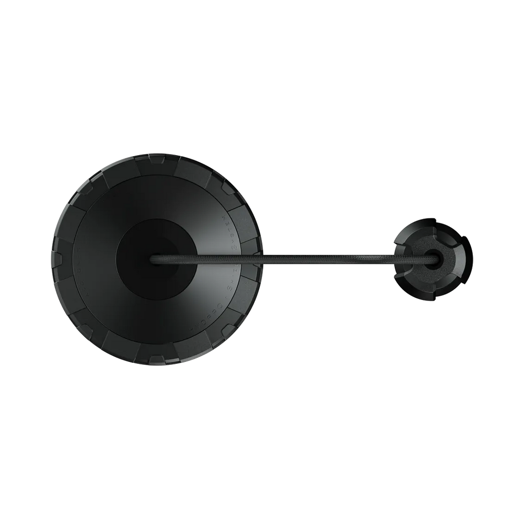 OPV P03 Shield front view of the domed lid face with hose routed to the connector