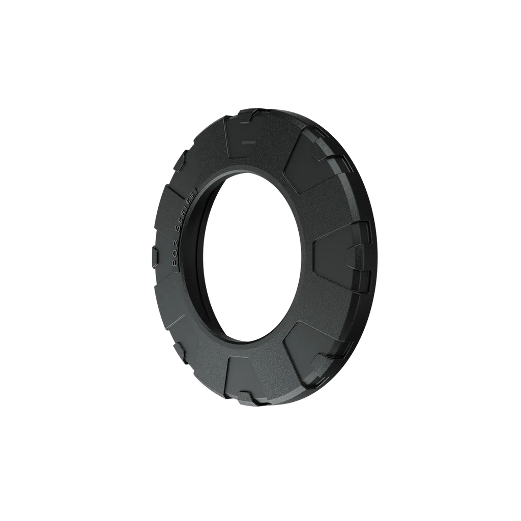 Angular-tooth locking ring for the Pipe P03 Keen shown alone, three-quarter angle