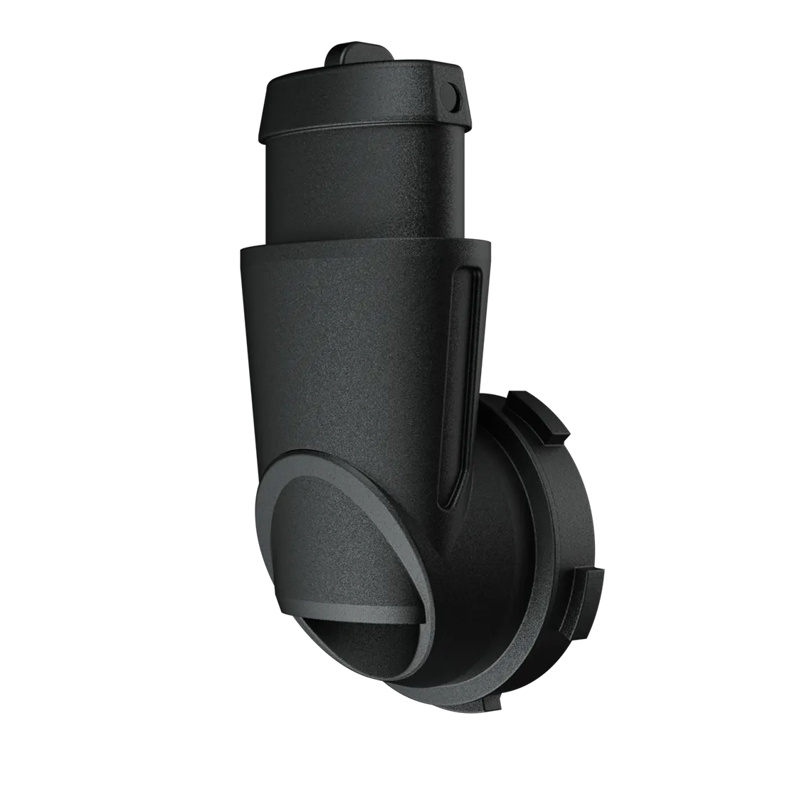R.E.V. P04 Keen three-quarter view from above showing the open outlet and exhaust valve