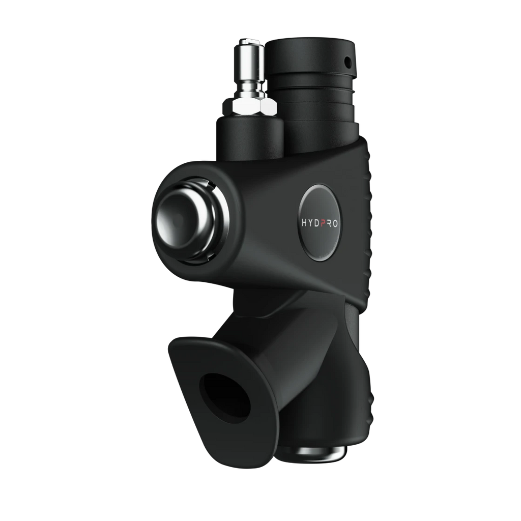 X01 Pro body rotated to show the exhaust port and fin base with its oval opening facing forward